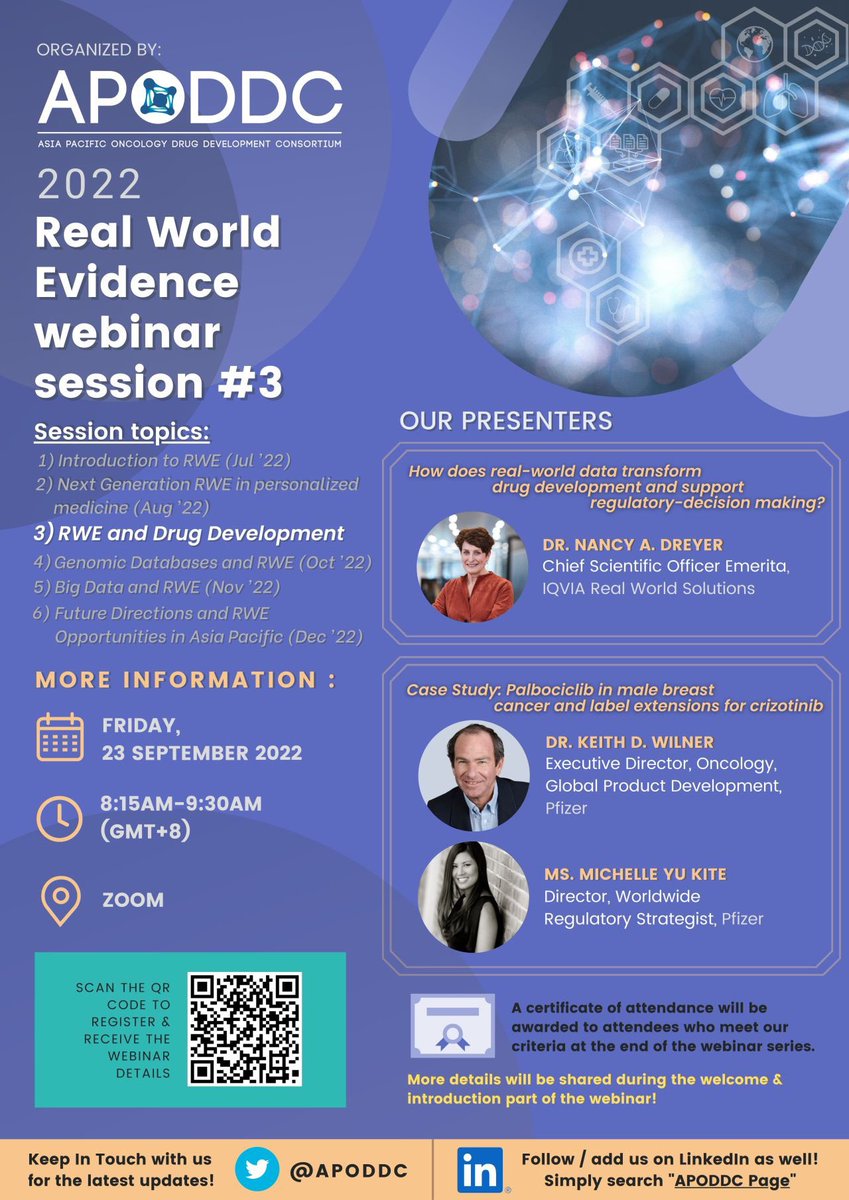 apoddc's tweet photo. - YOU’RE INVITED - 

Details for our #APODDC #RealWorldEvidence Webinar Session #3 on #RWE &amp; #DrugDevelopment is now available!

📌 RSVP @ https://t.co/4Q7pEuxEmW in order to receive the webinar login details via email. 📩

See you there! ✨

#WebinarSeries #FreeWebinar #Oncology https://t.co/ur9Wdu3GZT