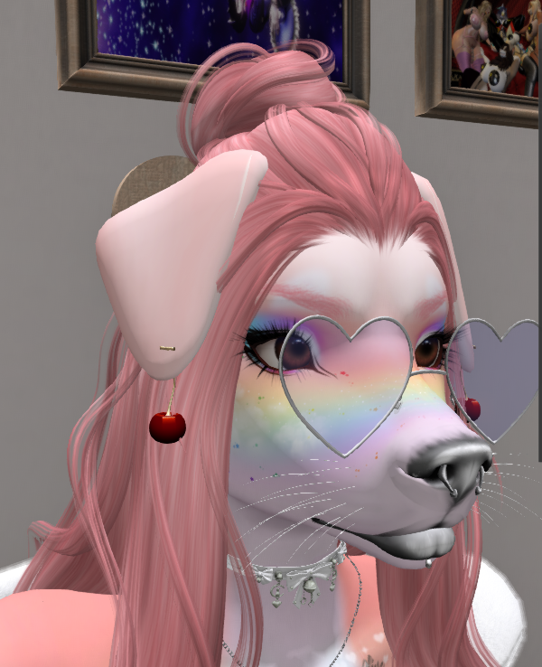 OOC: I just learned today that rl corgis can have floppy ears as adults.... do yall think Candy would look cute with floppy ears? these earrings are just too cute on her!