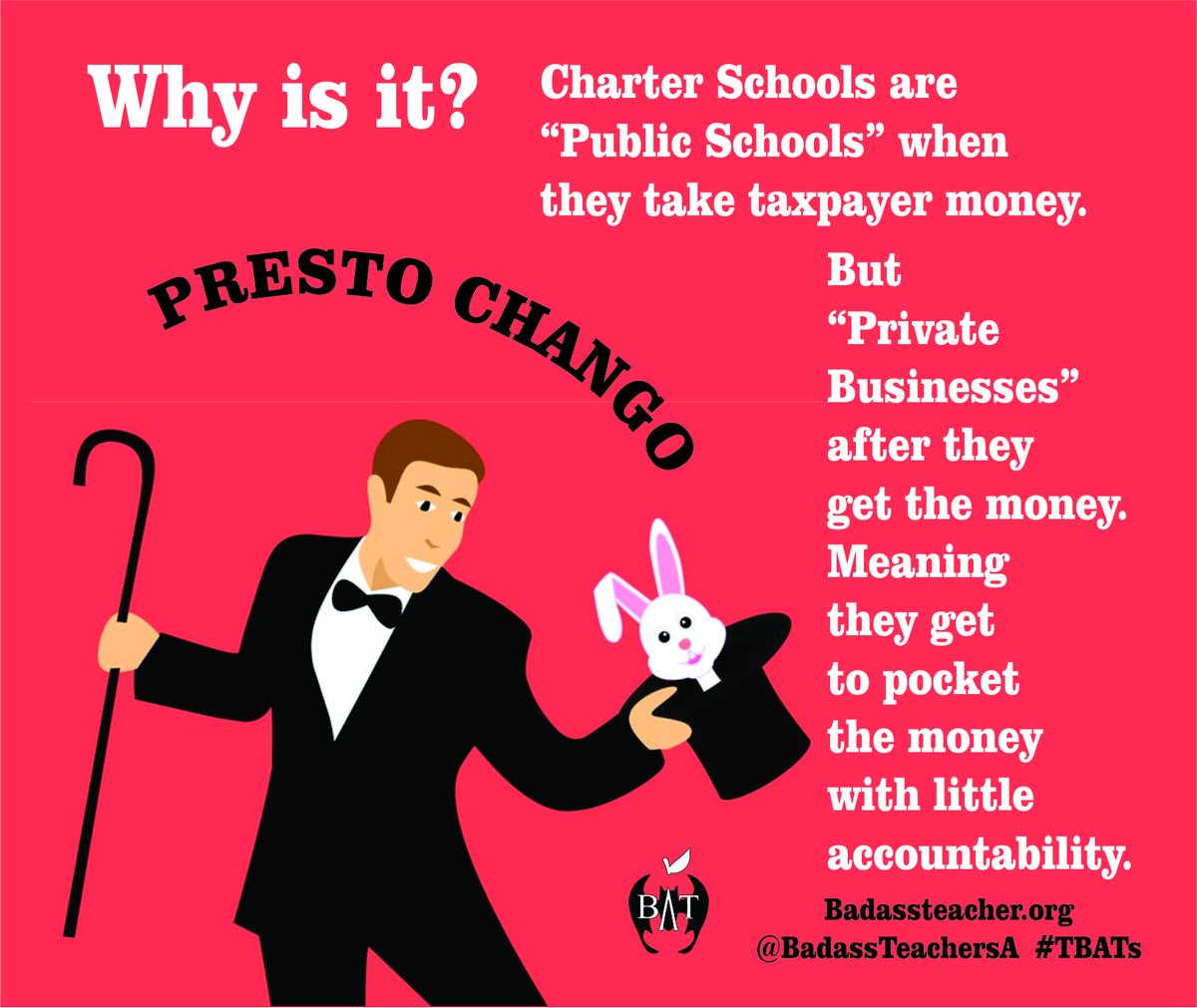 NYStateBATs (@nystatebats) on Twitter photo Private businesses put profit over people. Every dollar spent on kids is a dollar less they get to put in their own pockets. It's not magic, it's greed. #TBATs .<a href="/VermontBATs/">VermontBATs</a> .<a href="/massbats/">MassBats</a> .<a href="/ctbadassteacher/">ctbadassteachers</a> .<a href="/NHampshireBATs/">New Hampshire BATs</a> .<a href="/MaineBATs/">Maine BATs</a> .<a href="/RhodeIslandBats/">Rhode Island BATs</a> .<a href="/MarylandBAT/">Maryland BAT</a> .<a href="/BATsDelaware/">DE BadassTeachers</a> Private businesses put profit over people. Every dollar spent on kids is a dollar less they get to put in their own pockets. It's not magic, it's greed. #TBATs .<a href="/VermontBATs/">VermontBATs</a> .<a href="/massbats/">MassBats</a> .<a href="/ctbadassteacher/">ctbadassteachers</a> .<a href="/NHampshireBATs/">New Hampshire BATs</a> .<a href="/MaineBATs/">Maine BATs</a> .<a href="/RhodeIslandBats/">Rhode Island BATs</a> .<a href="/MarylandBAT/">Maryland BAT</a> .<a href="/BATsDelaware/">DE BadassTeachers</a>