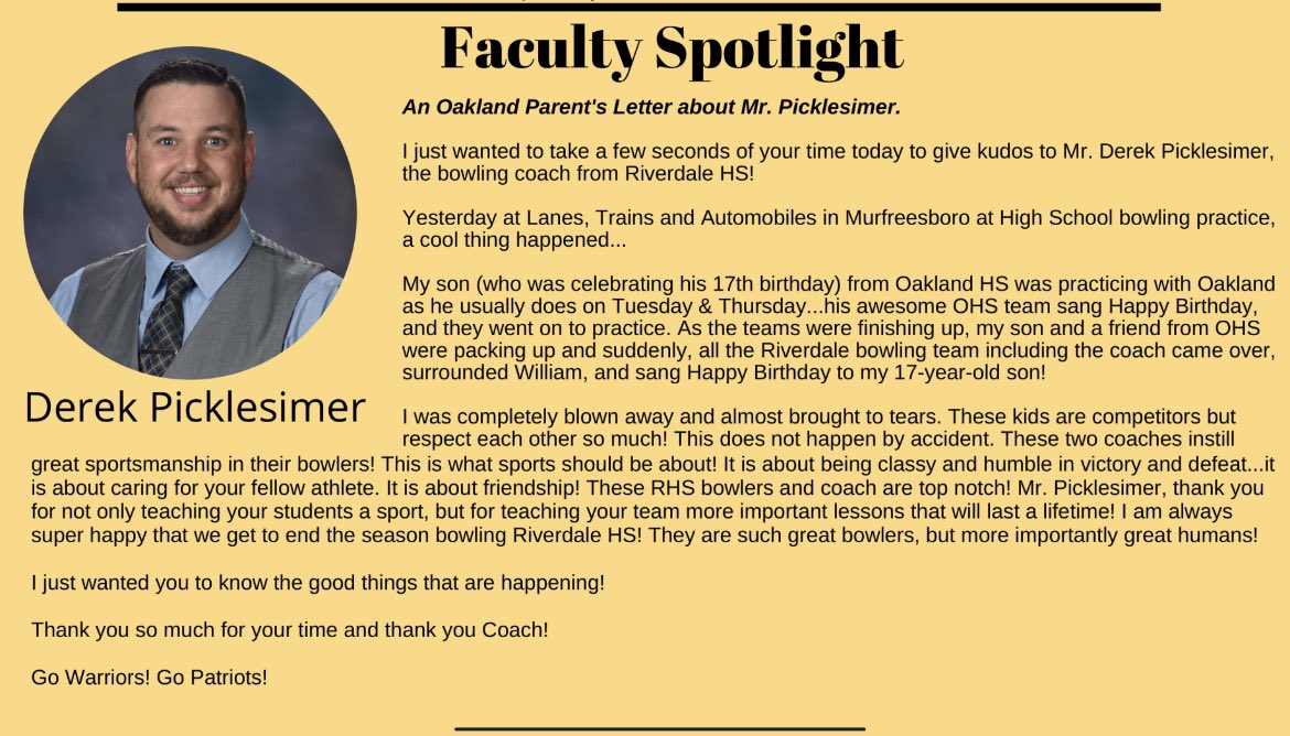 RHS Staff Spotlight 💻🏹🗂