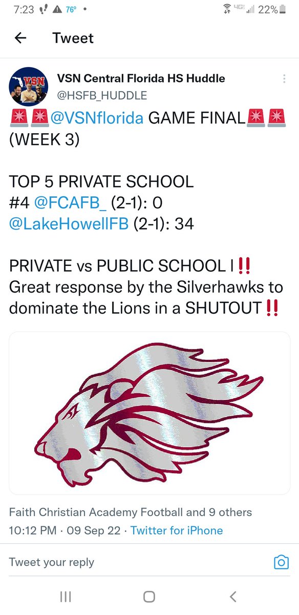 Lake Howell Football tweet media