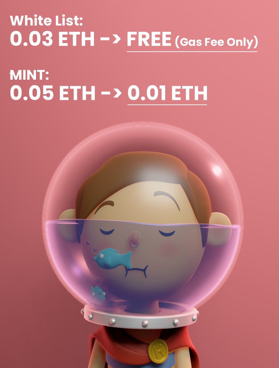 CryptoHunity's tweet image. Hi Hi!

Big update about the Crypto Hunity prices:

- WL from 0.03 ETH to FREE (Gas Fee Only) 

- Regular Mint from 0.05 ETH to 0.01 ETH

Let's going to promote diversity, inclusion &amp;amp; accessibility in the metaverse! ♥️

#NFTCommunity  | #NFTcommunity | #NFTcollections