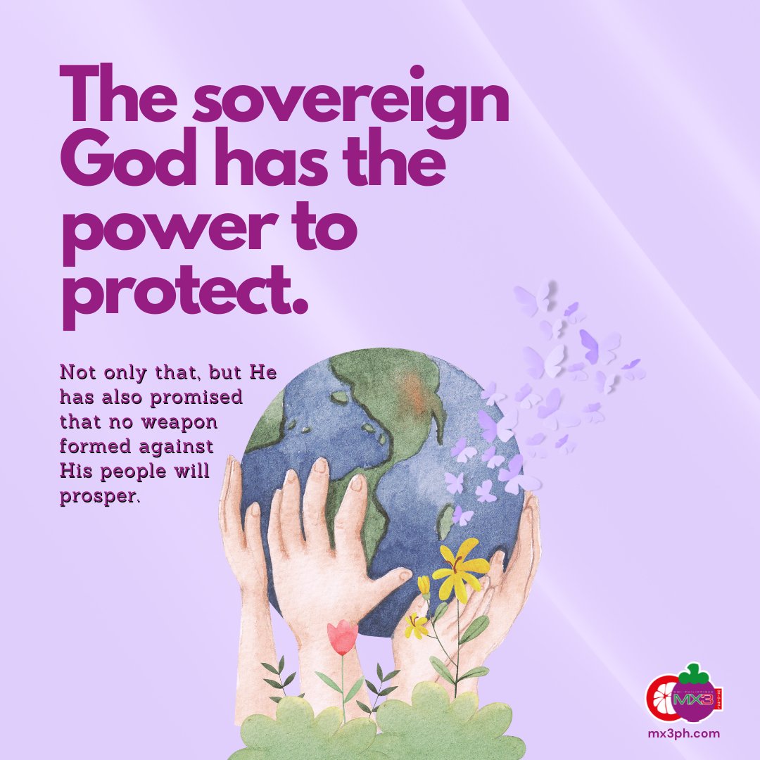 MX3Supplements's tweet photo. Sometimes this means that He will destroy the weapons of their enemies. Sometimes this means that He will allow the weapon to strike, only to work out for their good in the end.
#GodOfProtection #SovereignGod #Promise
#Motivation #Inspiration https://t.co/3BbflpQULd