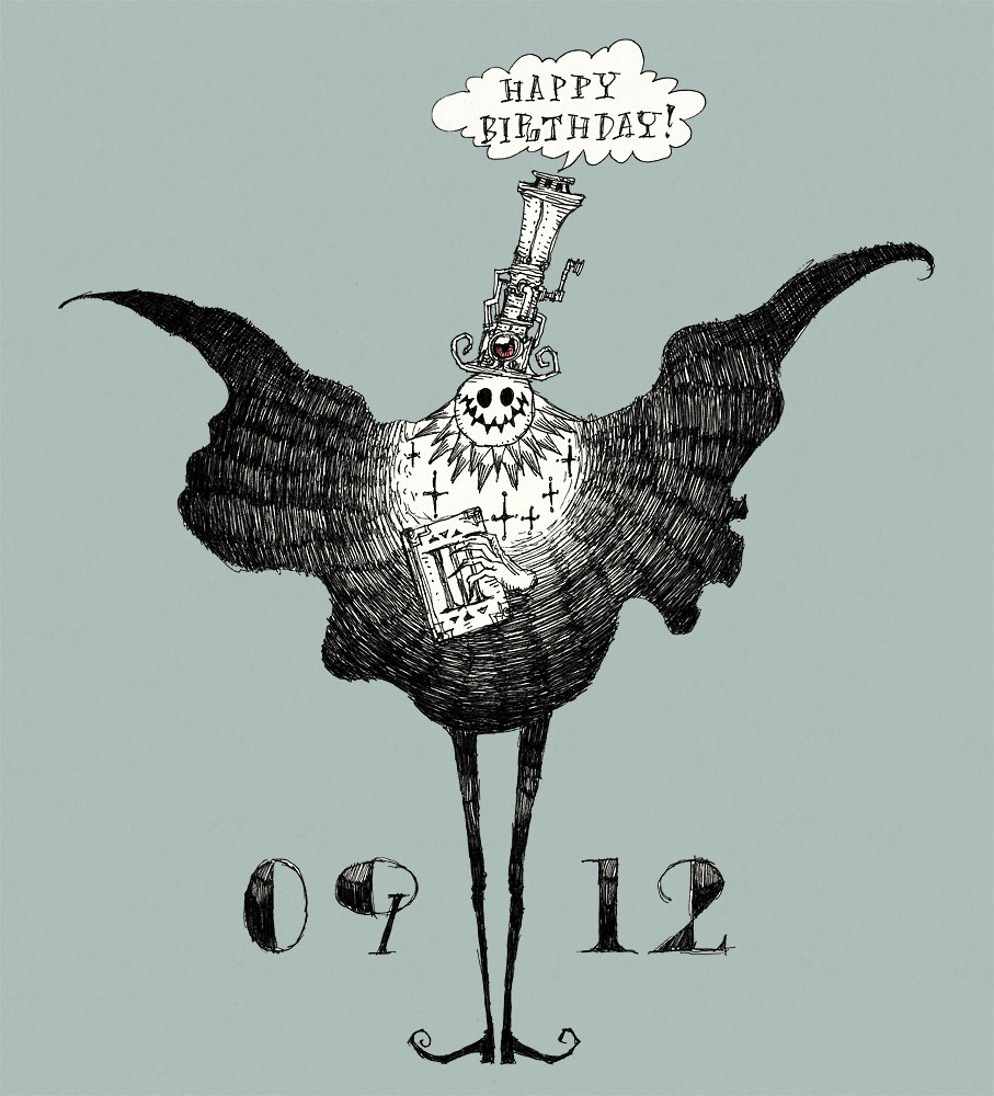 「毎日誰かの誕生日。9月12日生まれの方、お誕生日おめでとうございます。9/12生」|大志のイラスト