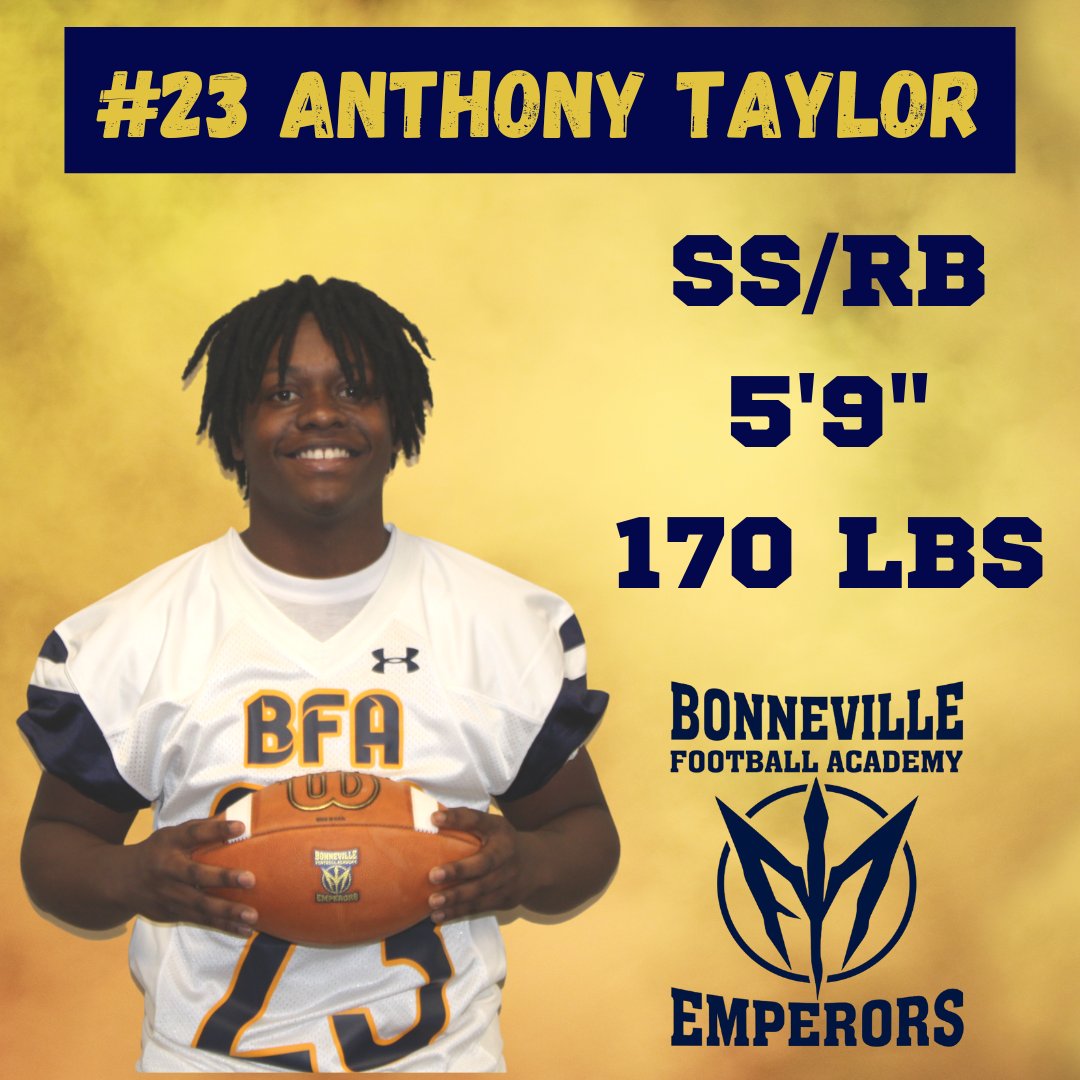 BonnFootball's tweet photo. Meet the 2022 Emperors!  #23 @AjTaylor_24 
 
@TheNPGAA @PostGradRecruit
#football #collegefootball #postgrad #postgradfootball #meettheteam 

@MichaelBonnevi4 @JillElizabethT https://t.co/7OoJaTD0Y3