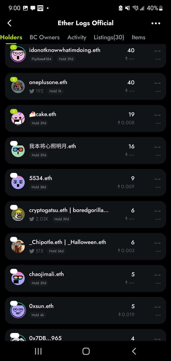 EtherLog's tweet photo. hey who’s got 40 #etherlogs 🪵 https://t.co/2iVQvRKuPf