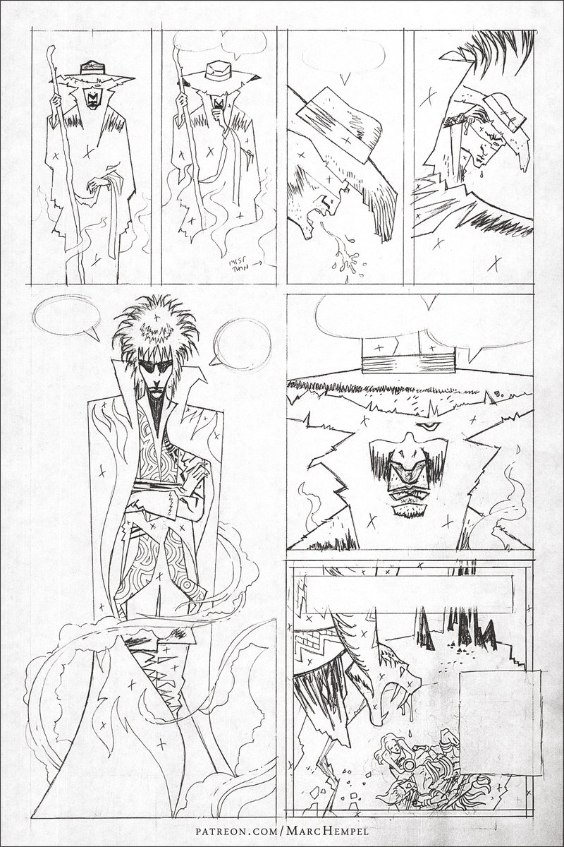 MarcHempel's tweet photo. My pencils and inks – The Sandman: The Kindly Ones, issue 63, page 6 ... with some help from Todd Klein (letters) and Neil Gaiman (story/dialogue). #SandmanSunday #sandman #sandmanonnetflix @neilhimself https://t.co/U4LrB33oi7
