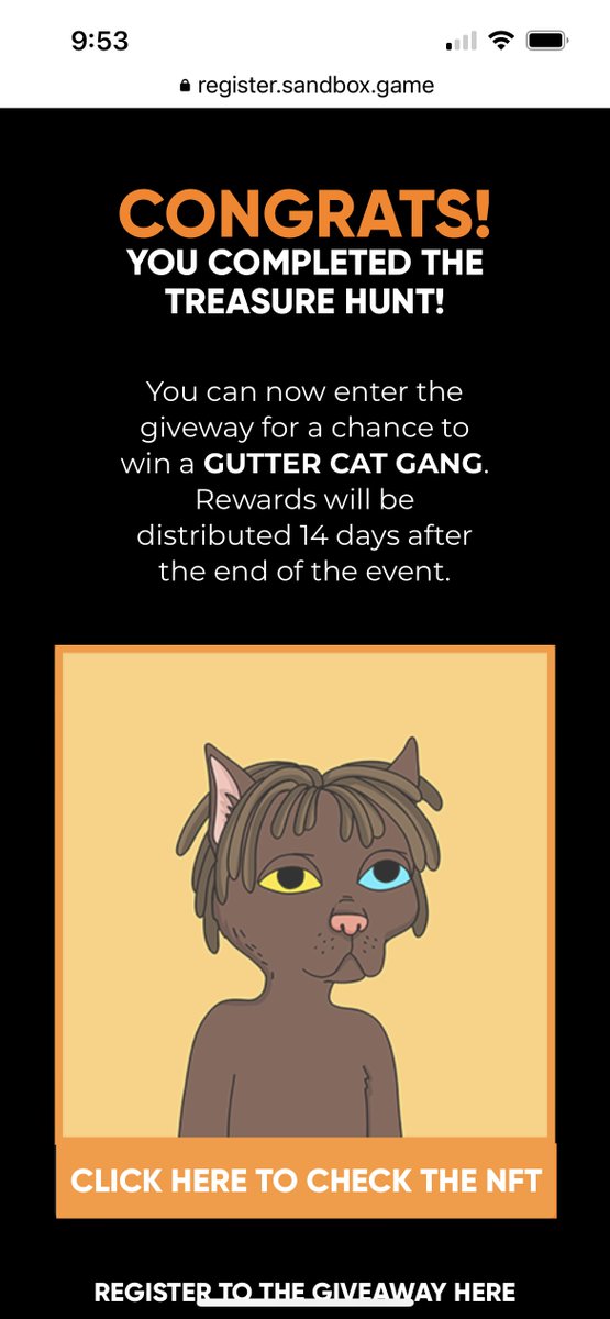 yulia_jazz's tweet photo. @TheSandboxGame @GutterCatGang I found it but I'm not sure it registers properly. When I enter the email address I used for my SB account it brought me to SB registration page which is odd.. but then there's a line that says "Thank you for submitting your email." So I hope it went through fine. https://t.co/oESBhRypUE