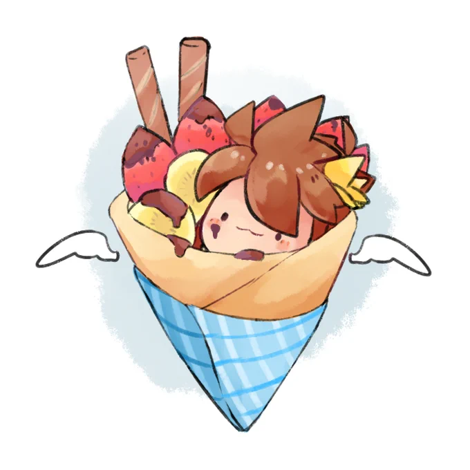 choco strawberry banana crepe 