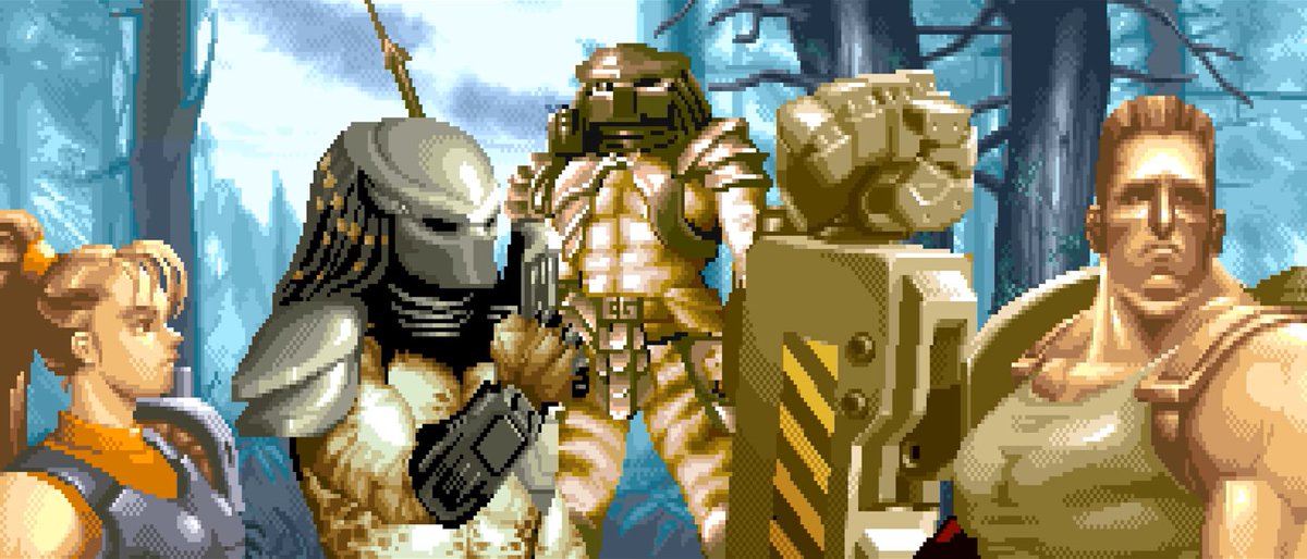 1994 cutscene art for Alien vs. Predator by Capcom.