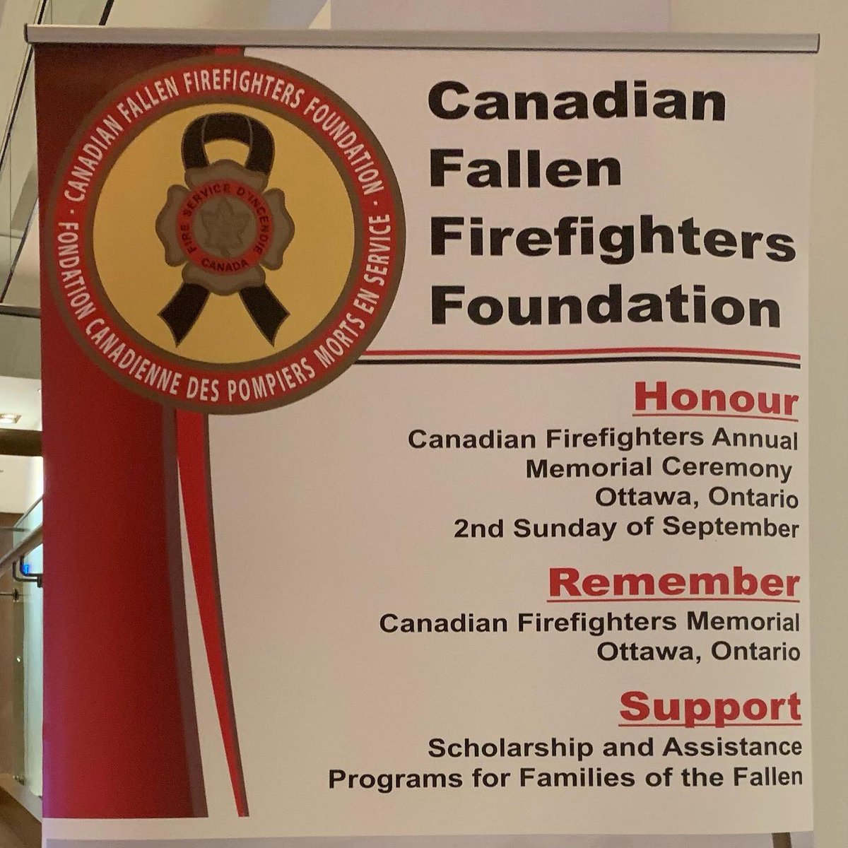 The band was honoured to participate in Ottawa this weekend for the Canadian Fallen Fighter Memorial.