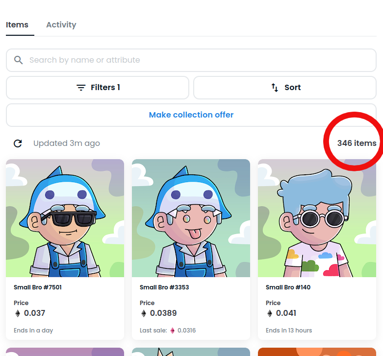 UPDATE: Wow Amazing News🎉 On OS there are only 346 / 8888 listed <a href="/SmallBrosNFT/">Small Bros</a>. 

If you still want to be part of this awesome project you need to act fast. Once the supply is gone the FP is going to go🚀

Where else can you become a bro🐳 for < 0.7 ETH, you were warned.😎