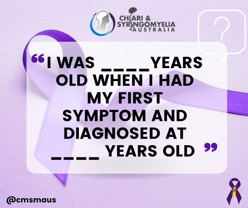chiariaustralia's tweet photo. How long does it take to get a Chiari diagnosis from when symptoms hit? 
#chiari #chiarimalformation #arnoldchiari #chiari1 https://t.co/3zsfhmQNbg