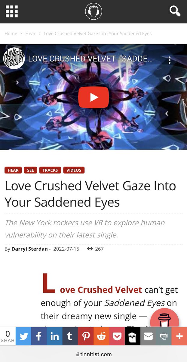 LUVRworldwide's tweet photo. Amazed my 1st Virtual Reality 360° music video creation hit 30K views in 1 month!

Ty Love Crushed Velvet for trusting my vision &amp; embracing the future of art+tech✨

Ty @Thebadlament for mentoring &amp; 360° editing💗

Article @tinnitist 
#rocknroll #saddenedeyes #VRqueen
🧵1/ https://t.co/iRqPH0wrLN