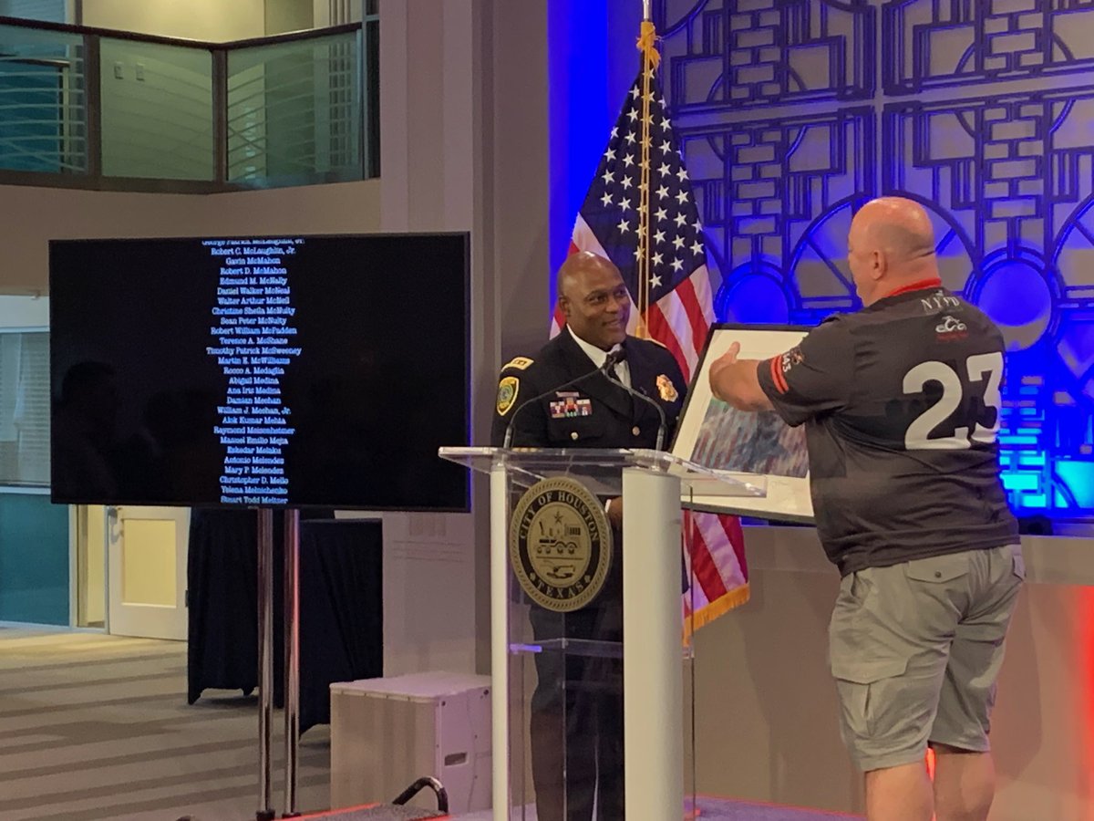 9/11/2001 changed our country forever - so we must #NeverForget. HPD was honored to join <a href="/houmayor/">Houston Mayor's Office</a> &amp; <a href="/groundzero360/">Ground Zero 360</a> to remember the first responders &amp; civilians who made the ultimate sacrifice to protect American freedom.