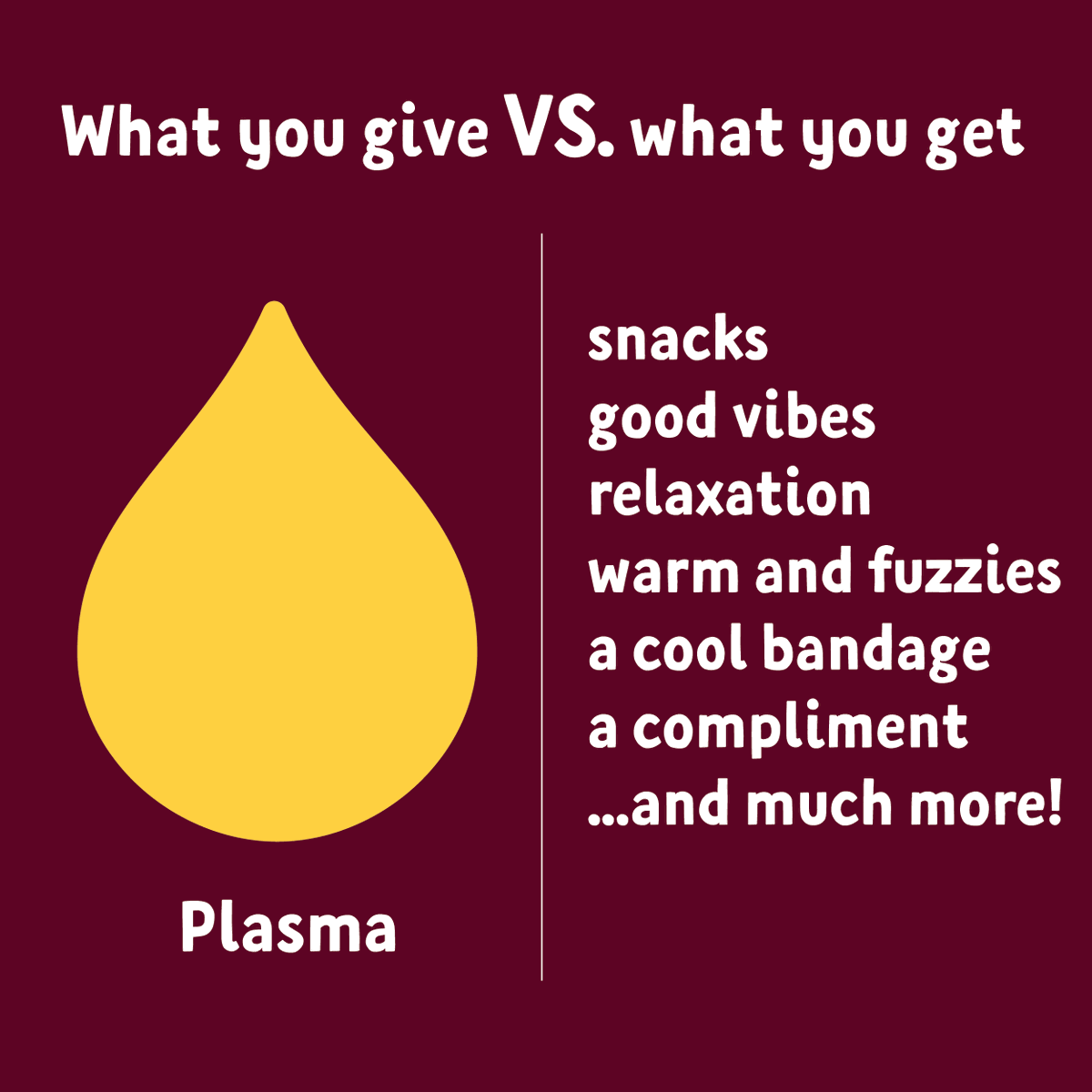 We'd say that's a pretty good trade-off. What do you think? When you donate plasma, the possibilities are endless! donateblood.page.link/czxd