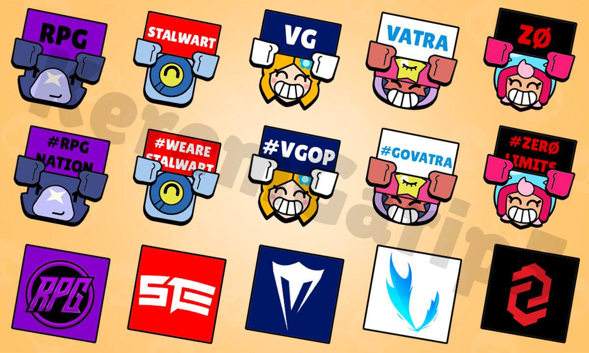 I made Esports pins for 10 more teams.
<a href="/Brawl_esports/">Brawl Stars Esports</a> #BSC2022 #brawlstars #illustration