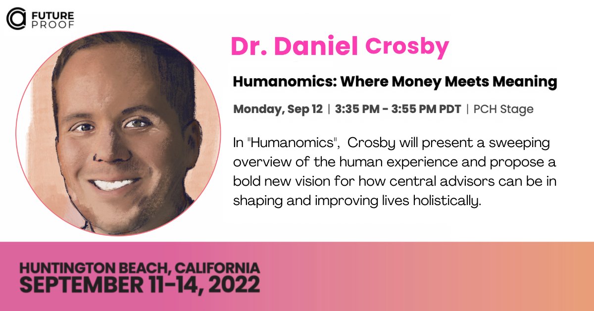 orionwealthtech's tweet photo. We’re so stoked for #BeFi on the beach! 🏝 Don't miss Dr. @danielcrosby, Chief Behavioral Officer, for a deep dive into the mix of money and the mind at #FutureProofAC tomorrow, 9/12 at 3:35 pm PT on the PCH Stage. #Humanomics @FutureProofAC
Plus: Stop by Booth 313 to say hi! https://t.co/QzsuclhGiL