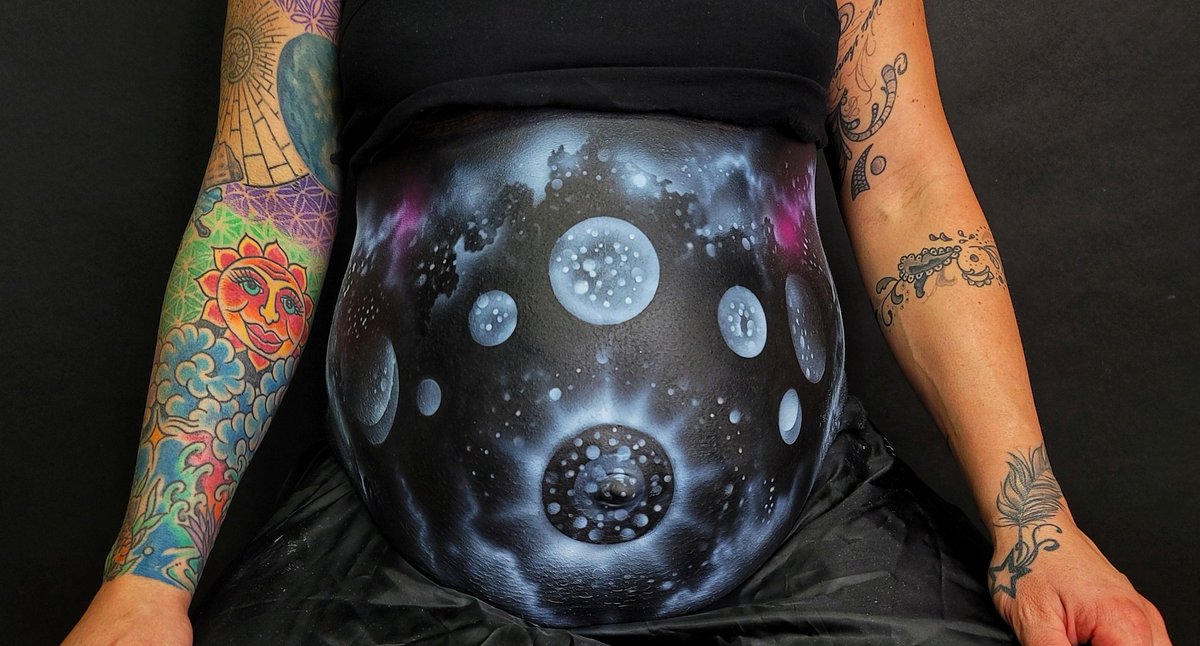 Art by Lana Chromium on Twitter "Maternity bodypainting in my San
