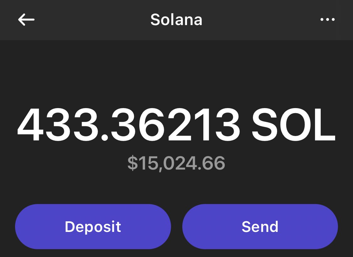 Cryptoking's tweet photo. #SOL NFT balance running low…

Still have enough for some cool buys!

What should I add?! #NFT or #Crypto https://t.co/SyaN8bYa69
