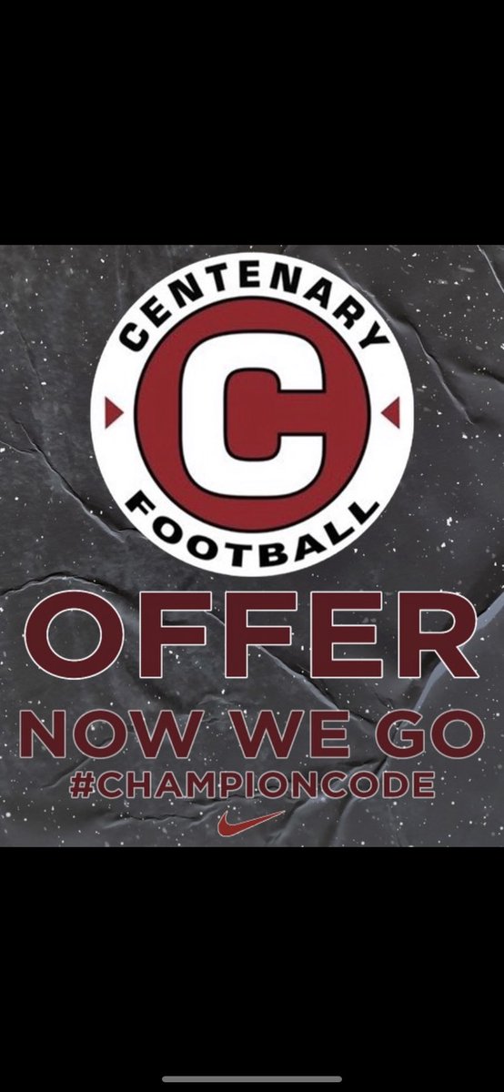 Blessed and extremely thankful to receive an offer from <a href="/Gents_Football/">Centenary Football</a>