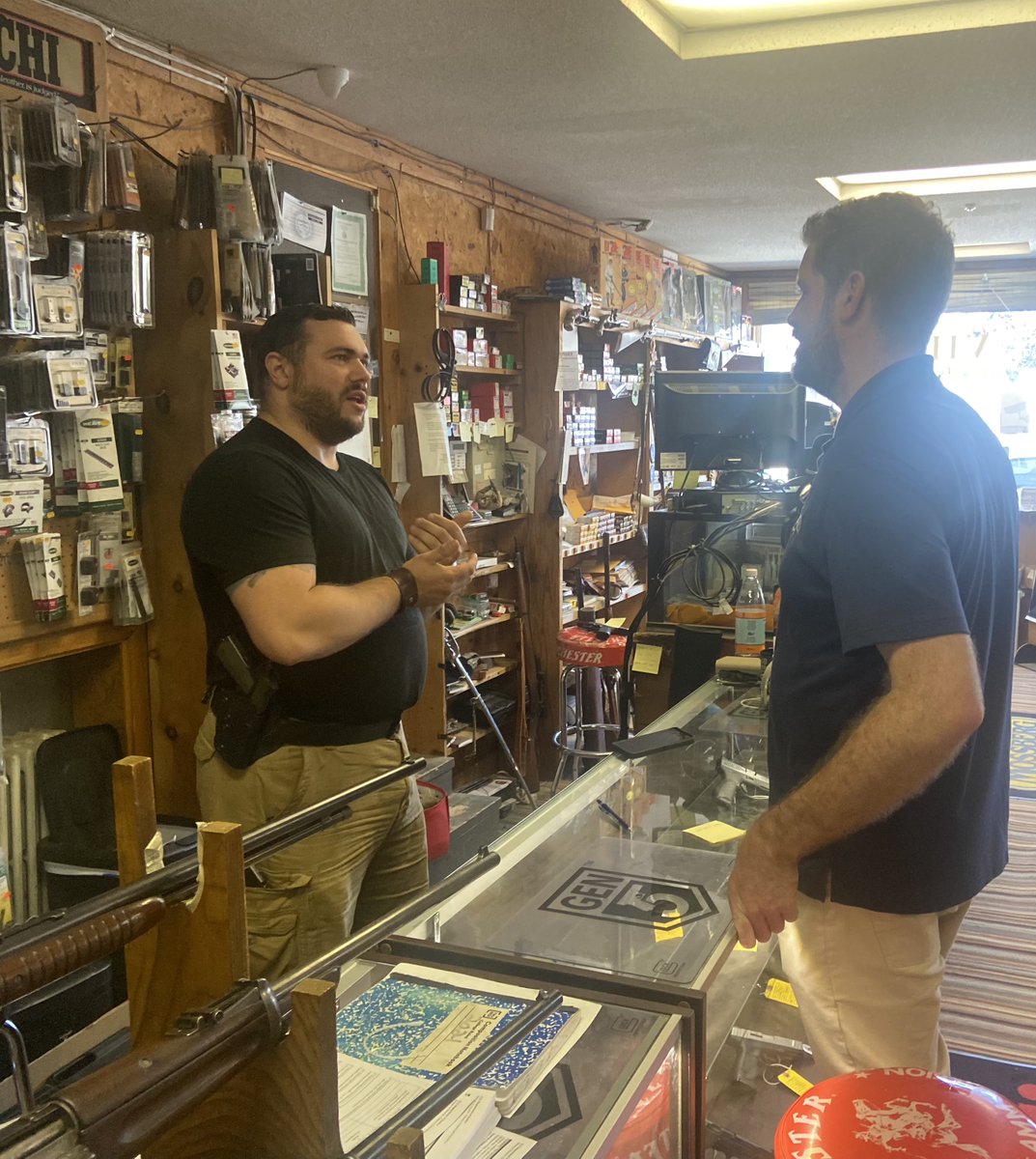 HanselForNH's tweet photo. Had a great time visiting The Village Gun Store in Whitefield! At a time where our institutions are coming under intense scrutiny and criticism, it's more important than ever to stand up for our Constitution. 

#NHPolitics #NH02 https://t.co/toy2hJiW2w