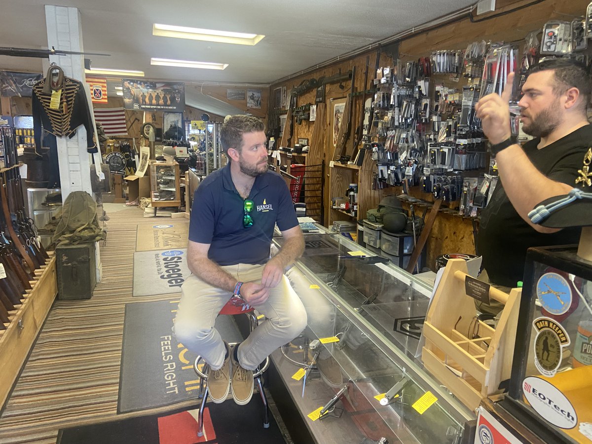 HanselForNH's tweet photo. Had a great time visiting The Village Gun Store in Whitefield! At a time where our institutions are coming under intense scrutiny and criticism, it's more important than ever to stand up for our Constitution. 

#NHPolitics #NH02 https://t.co/toy2hJiW2w