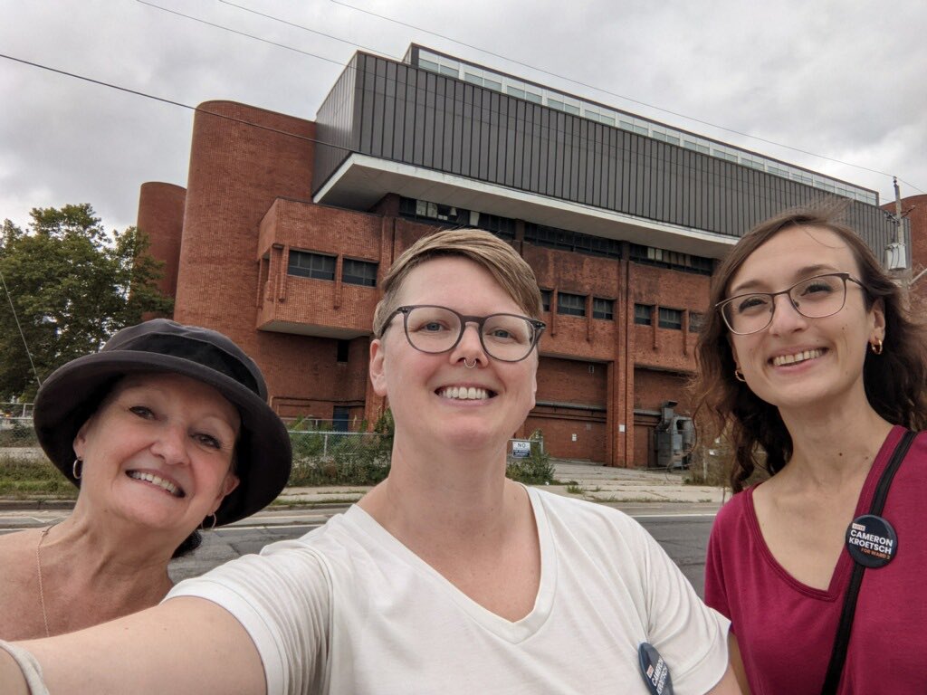 CameronKroetsch's tweet photo. Thanks to @AshleyMAWilson, @frances_twitr, and @lucia_ianna for representing me at the doors in the Central neighbourhood while I was at @supercrawl today. And they found a ginger cat! Teamwork makes the dream work! ✨ #HamOnt #CatsForCameron https://t.co/wfZTERU0ad