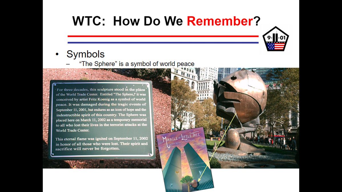 BuehlerMhs's tweet photo. My annual 9/11 presentation included 9/11 children's literature this year: echoed message of hope &amp; resilience. Ss shared NY parents' stories. S's family knew man in the red bandana. An attending sub shared picture of his Flight 77 friends. Muslim S appreciates sensitivity.🙏🏽1🌍 https://t.co/mas3ld7QKE