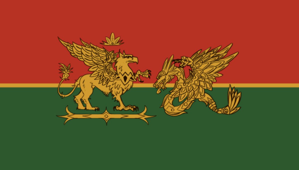 zicaneborgen's tweet photo. @TemplinEdu @kaisercatcinema From the orders of the Viceroy:
For Urdasia-Drakontia. That in the symbol recognize the truth. The dragon Albus of they adoration will be prostrated before Haylan. And in his honorable red aura, accepts in the kneel of the defeated, the Arsekian Empire of Tarek. #TemplinFlag https://t.co/uLNNTklpqL