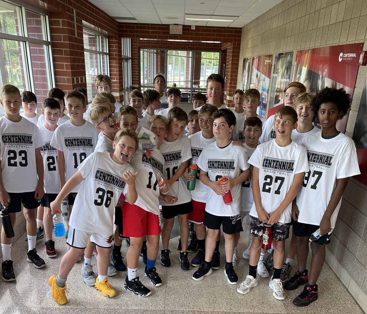 CentennialBask1's tweet photo. 5-6-7, we’re in tryout heaven!  Day 1 for the boys is in the books!  Check your email or the website for day 2 dates/times 🏀👏🏼 https://t.co/yBVuogdfkl