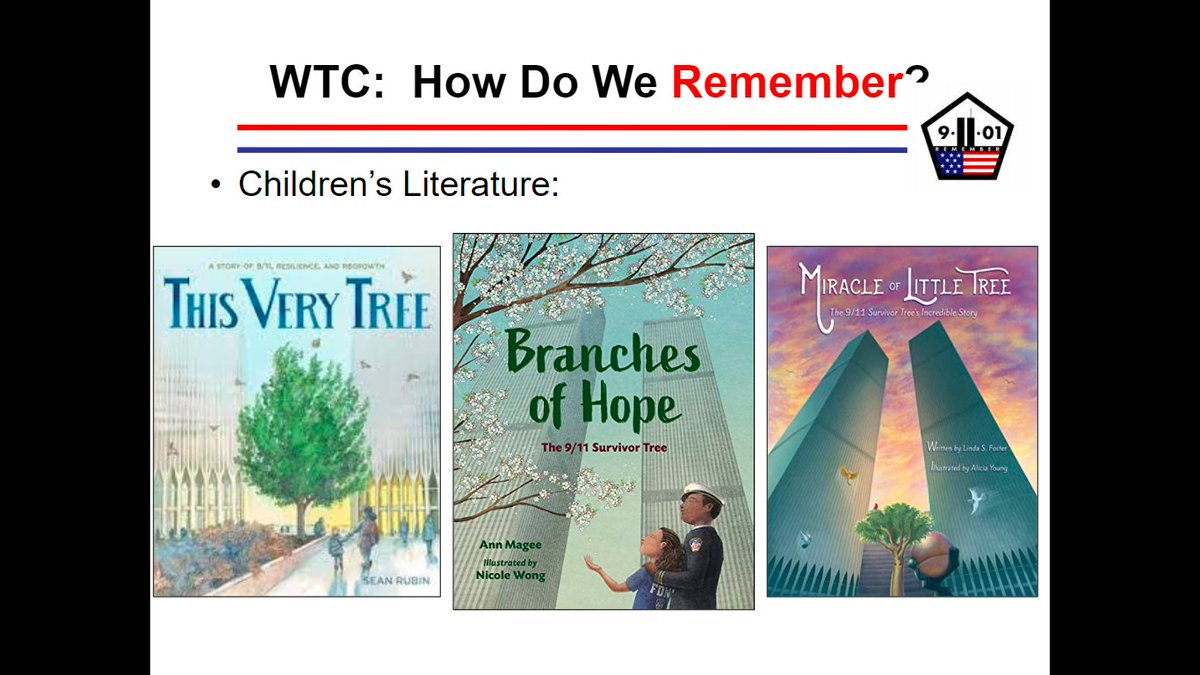 BuehlerMhs's tweet photo. My annual 9/11 presentation included 9/11 children's literature this year: echoed message of hope &amp; resilience. Ss shared NY parents' stories. S's family knew man in the red bandana. An attending sub shared picture of his Flight 77 friends. Muslim S appreciates sensitivity.🙏🏽1🌍 https://t.co/mas3ld7QKE