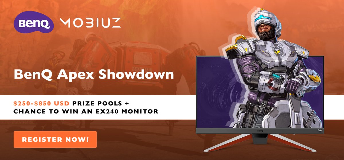 BenQ #ApexLegends Showdown
 
🏟 3v3 BR
💰 $250 USD Cash Prize
💯 FREE to join
⏰ 6:00pm ET

Friday, September 16 - NA
bit.ly/BenQApexShowdo…

Register your best team!

Find the full list of upcoming events here
battlefy.com/benqusa

#vnmNEWS #vnmApex #vnmFAM