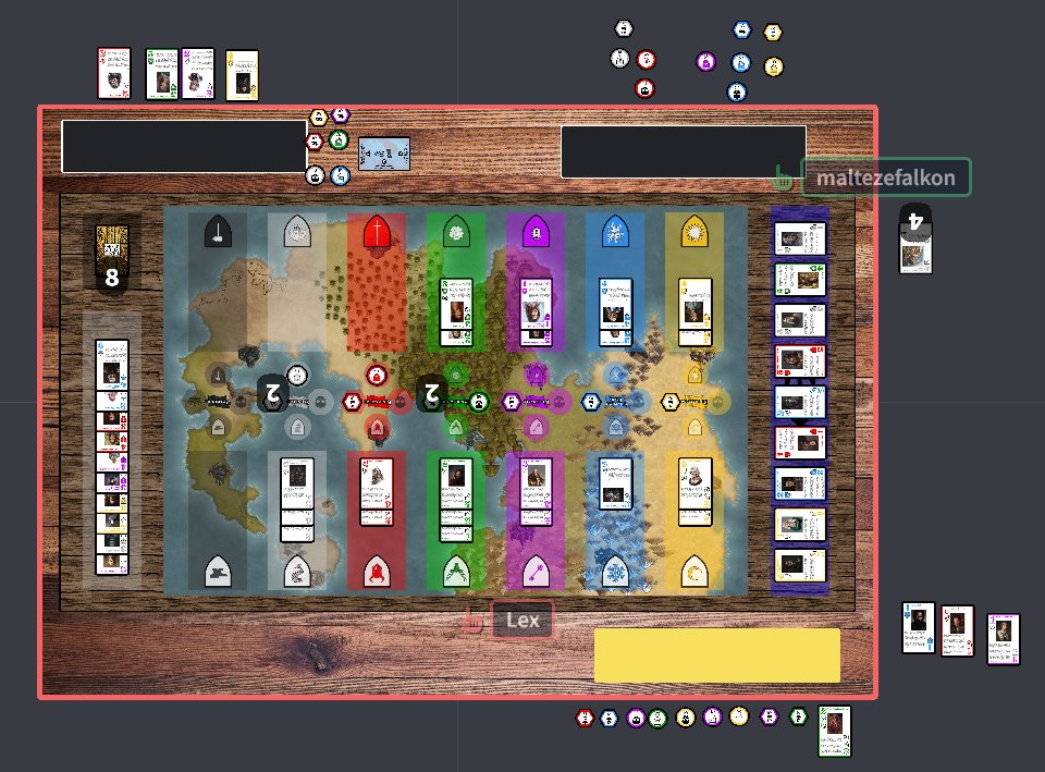dinerstategames's tweet photo. I just playtested The Power Behind the Thrones by @maltezefalkon. It's a feudal power fantasy where power brokers manipulate the great houses and gain political favor. I won due to a few well-timed assassinations and placing the right people into power. #playtest @BreakMyGameG https://t.co/QBNf4OF5oq