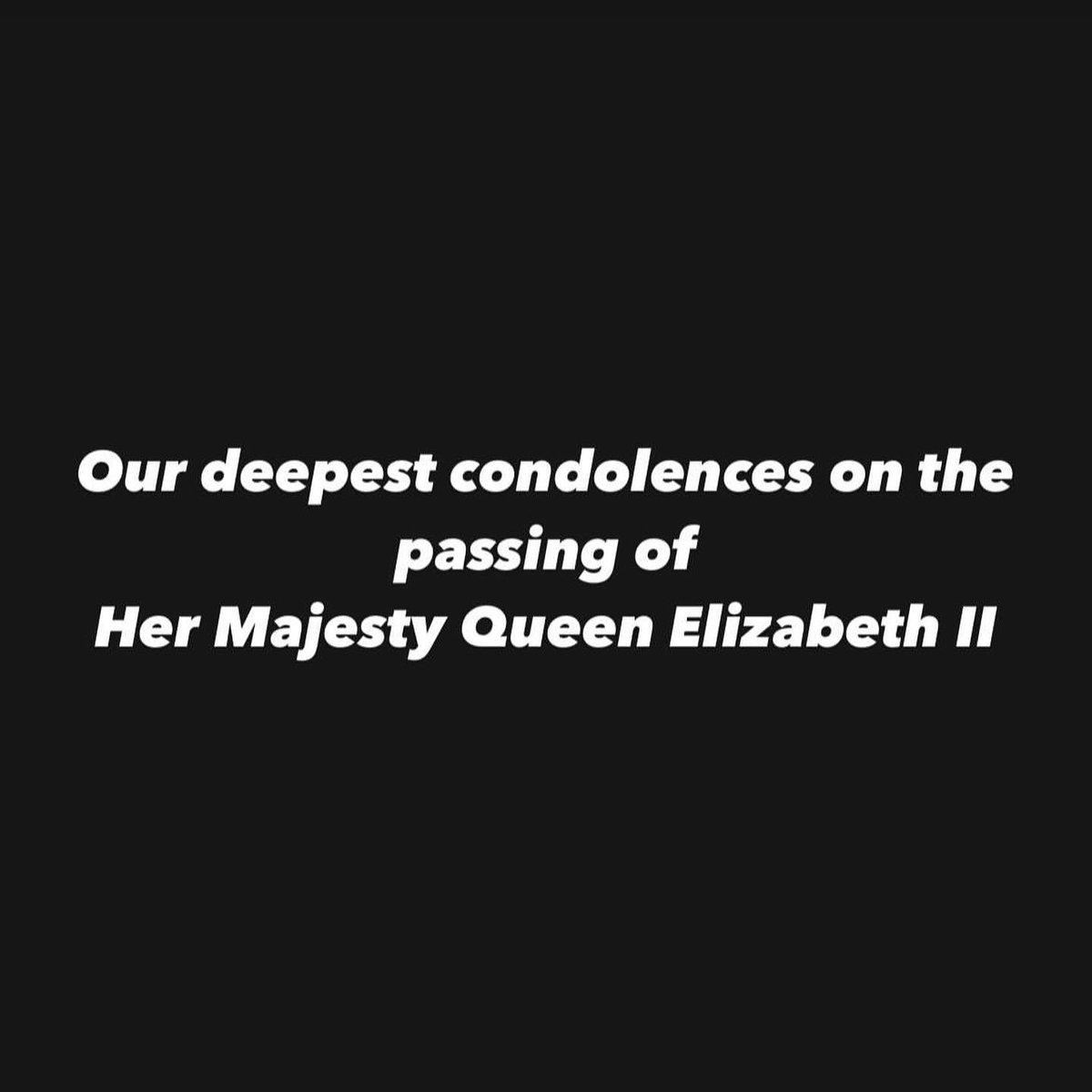 gdboxgroup's tweet photo. We are deeply saddened by the death of Her Majesty The Queen.

We will close on 19th September as a mark of respect for mourning. https://t.co/ULwZiEtbke