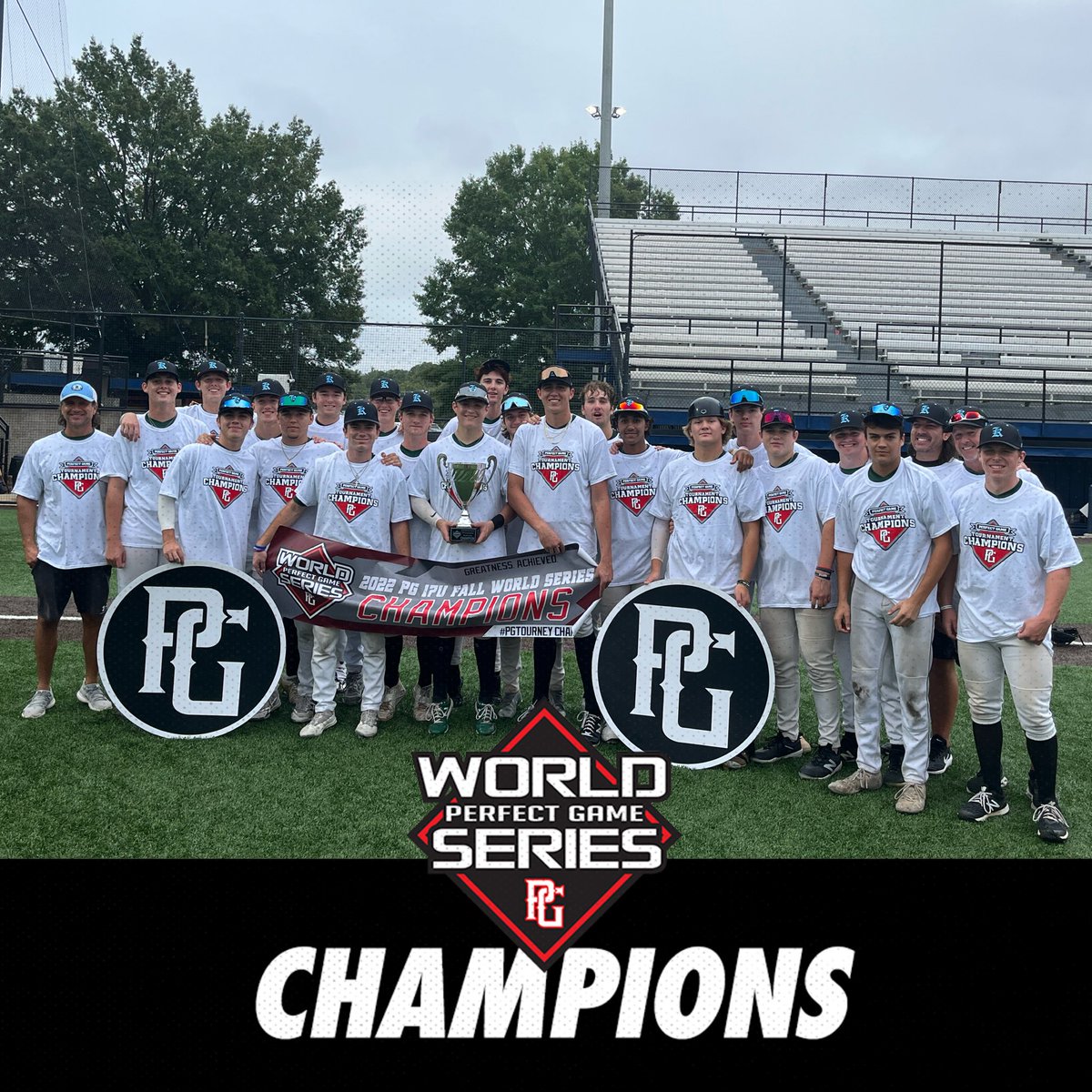 PG_Tourney's tweet photo. 2022 17U or 2024 Grads Fall World Series

🏆Champion: Knights Knation 17U
🥈Finalist: EBC 17u-Gold
🏅MVP: Ethan Surowiec
🏅MVPitcher: Aidan Grab https://t.co/zUg8jPIW7T