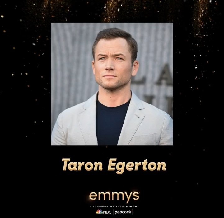 taronfanpage's tweet photo. Taron Egerton will be one of the presenters at the 2022 Emmy ceremony. https://t.co/rydZjNuLdo