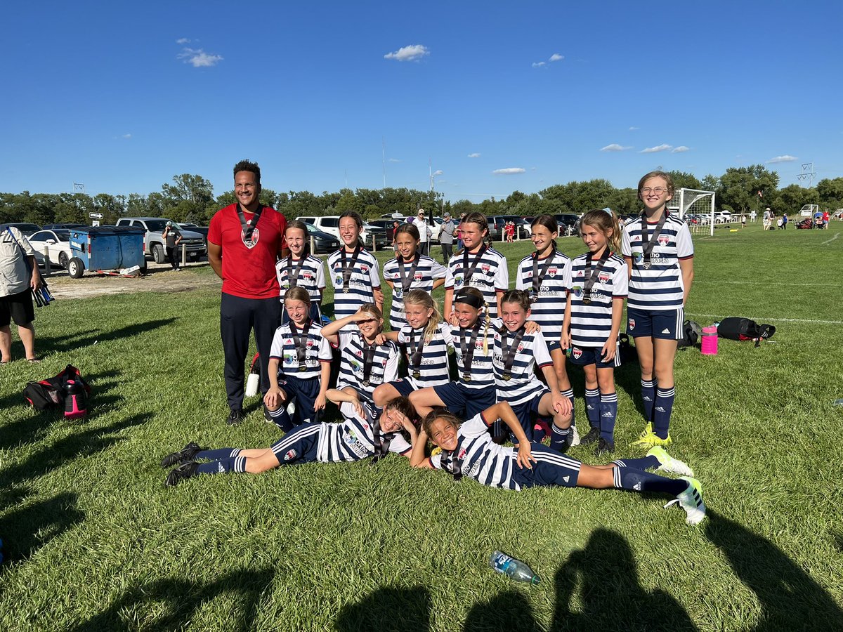 Dzuckweiler's tweet photo. Great Weekend!! Centris Cup Champs for these hard working girls!! So proud of them! @NERootsSC @ElkhornSoccer #champs 3-0-1 https://t.co/ezqT6sAYr2