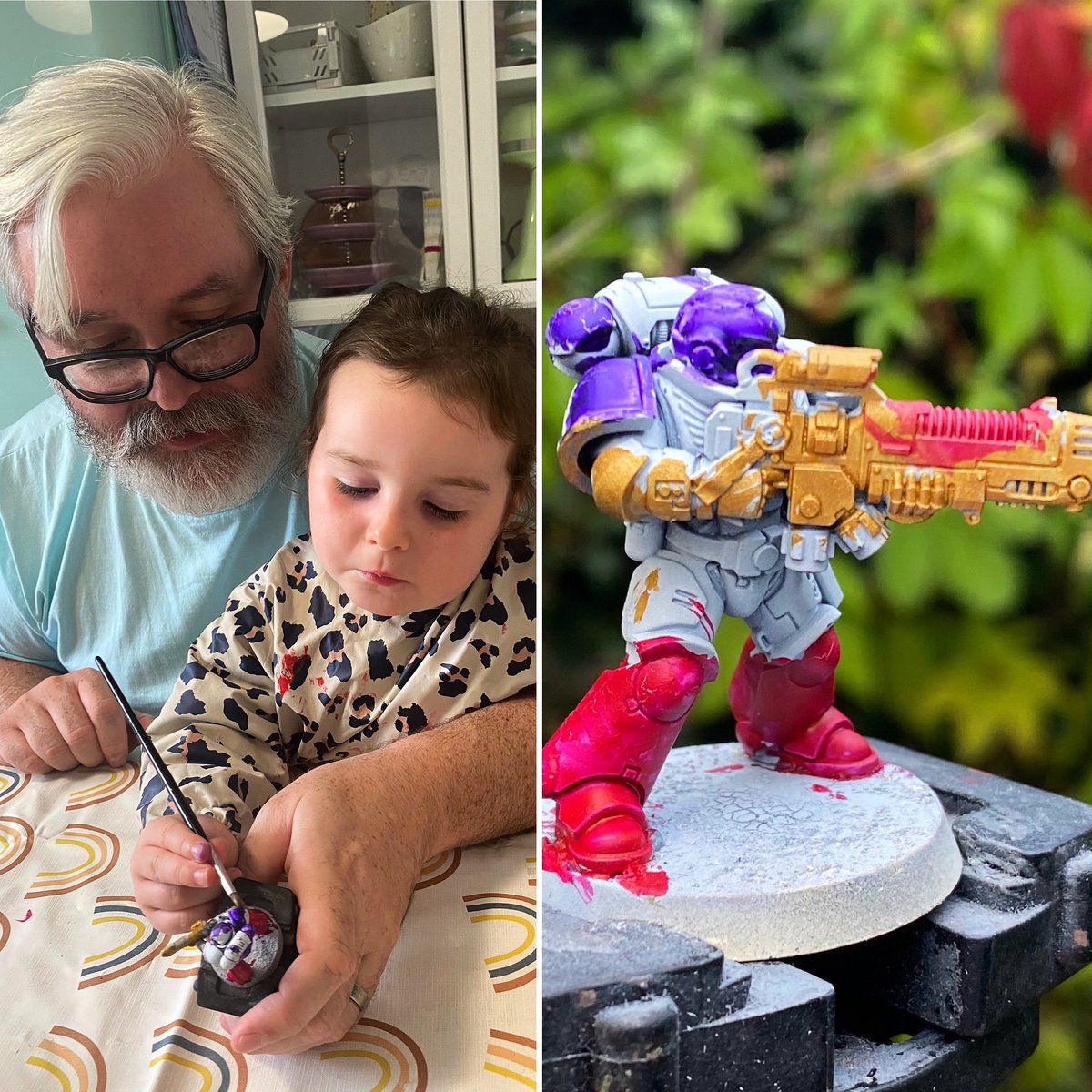 ArcadeSwan's tweet photo. @thewhgirl Here's one of me indoctrinating Éowyn to the hobby 😂 https://t.co/ypdJwib5wX