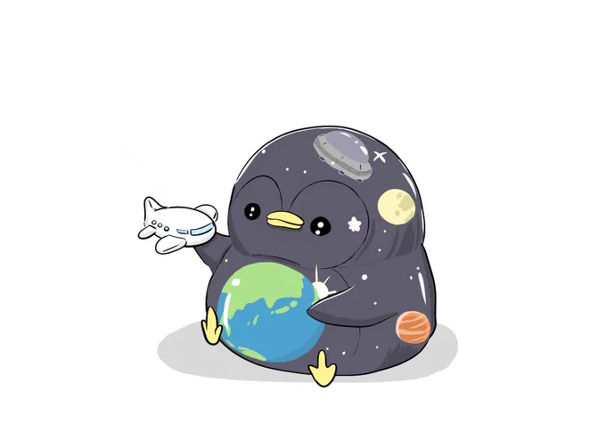 宇宙テイストなペンギン「宇宙の日」 