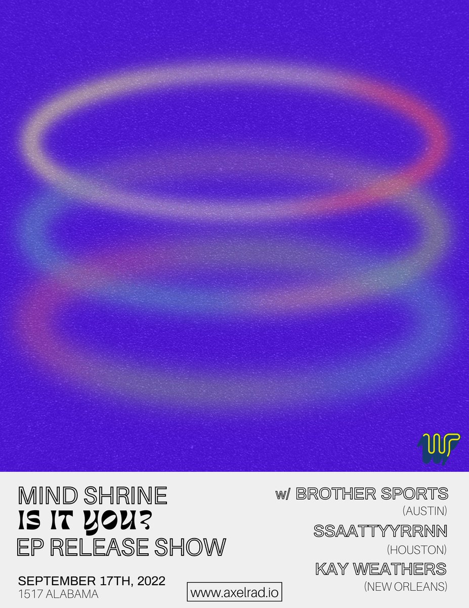 <a href="/mindshrineband/">Mind Shrine</a> <a href="/brother_sports/">brother sports</a> and more perform this Saturday for our <a href="/axelradhouston/">Axelrad</a> Concert Series. Be there! Make plans #Houston