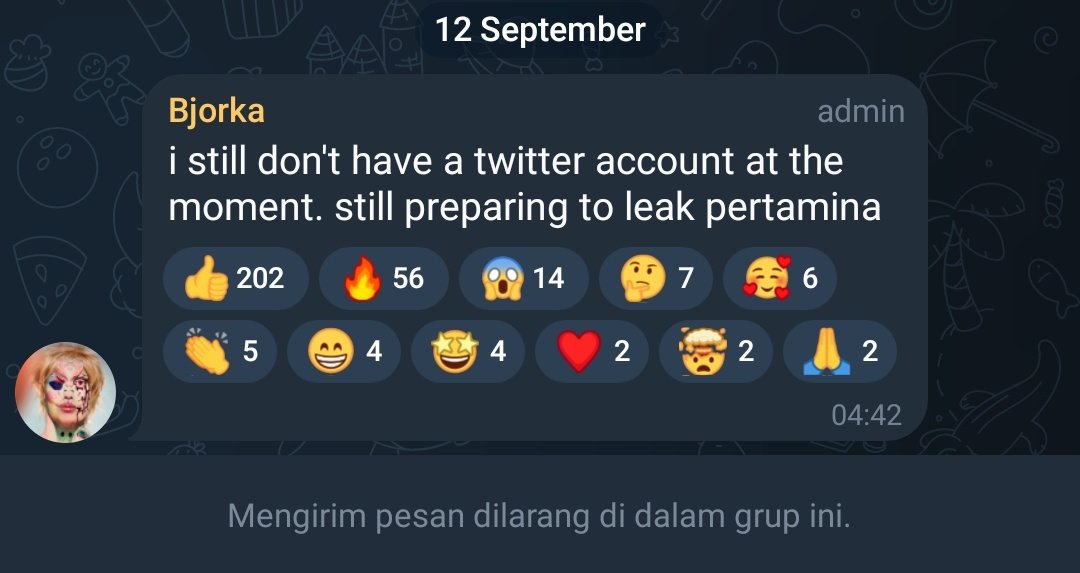 SltyVin's tweet photo. how does it feel to get a morning greeting from Bjorka?🥰
  if Byorka can still leak the details of that company so I can't understand further what people in the IND government are doing all this time 😴

#Bjorka #bjorkanism https://t.co/fPTcFF9kgS