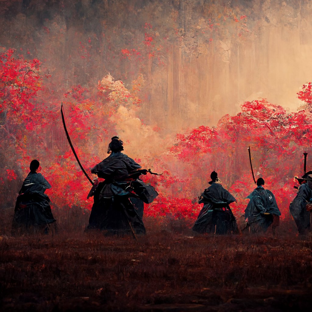 yomuyakadashi's tweet photo. GN | 武士の戦 

Collection finished | @objktcom 

There are only three left, two collected by 
@mattbrownart and @CannadaMP, ty ❤️

1/2 ⬇️

#japaneseIA #Japan #NFT  #XTZ #tezos #tezosart #tezoscommunity #tezosnfts  #objktcom #objktnft #AIArtwork #aiartcommunity #aiartist #AIart https://t.co/DKMsH0YByi