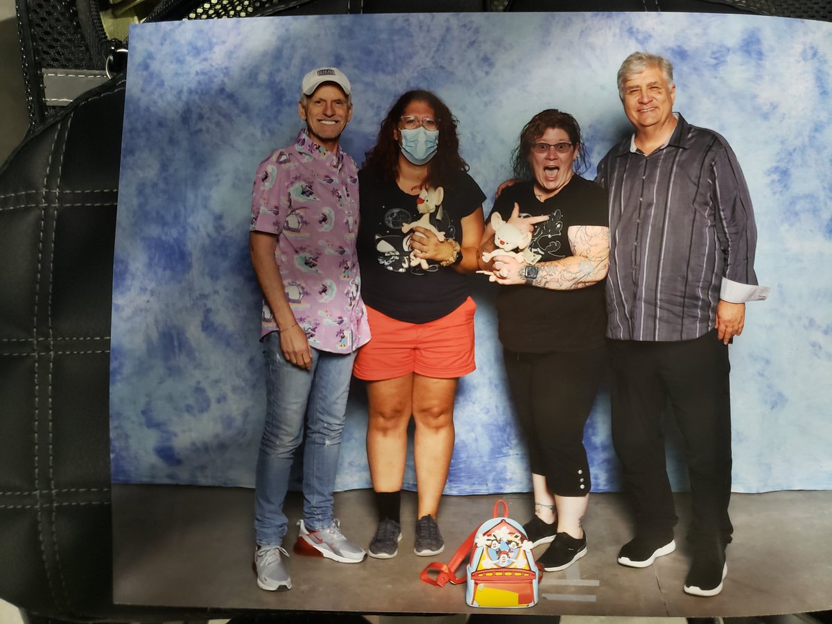 DoogieDick's tweet photo. You know that saying "Don't meet your idols"? Ya, that's bull...DO IT!! 🤩 @yakkopinky @MAURICELAMARCHE 
Today was a very good day! https://t.co/GiC3OLSYF2