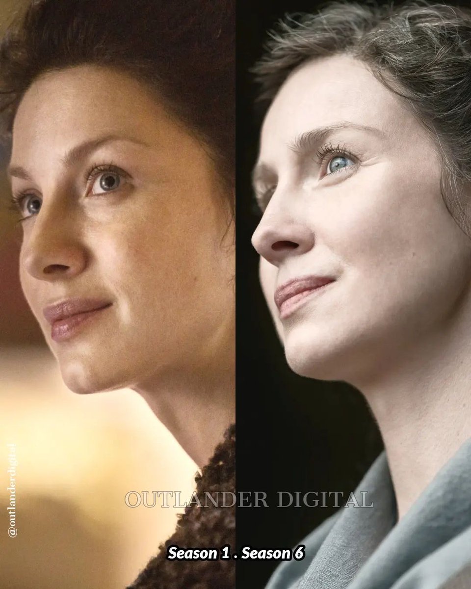 outlanderdigita's tweet photo. Há 09 anos nossa @caitrionambalfe entrava para o elenco de Outlander. Reposto esse paralelo lindo que fiz em março deste ano com a mesma foto publicada hoje pela @Outlander_STARZ 📸 ❤Season 01 × Season 06 😍 #Outlander #Outlanderdigital #clairefraser #jamiefraser #caitrionabalfe https://t.co/dufdmf2OlV