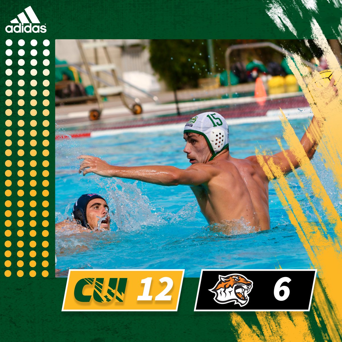 cuigoldeneagles's tweet photo. First win (and lightning delay) for @ConcordiaPolo is in the books! 🤽‍♂️

Jacob Stuart nets a career-high 5 goals &amp; Jeff Runyan added 6 more to his season total in the tournament finale! 📢 Home Opener = Friday 1 pm at Woollett! https://t.co/3LZnnxLS6D