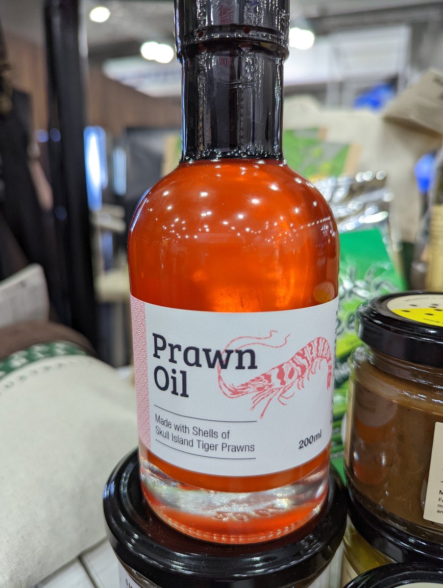 upcycleharvest's tweet photo. Spotted at the @finefoodAU. Prawn oil made from prawn shells. #upcycledfood sure is fine! 

#foodwaste #stopfoodwaste #resourcenotwaste https://t.co/RlXeHEmHHd
