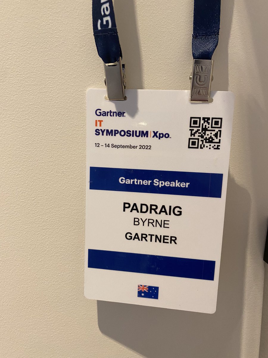 It’s been too long. Looking forward to meeting clients and colleagues, and presenting live in person at Gartner Symposium today! #gartnersymposium