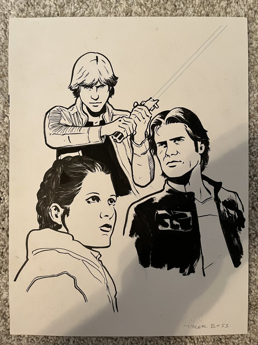 ComicModern's tweet photo. Found these @BoyCartoonist sketches in an art portfolio today! All are for sale - any takers?? #tylerboss #mistermiracle #hansolo #lukeskywalker #batman #death https://t.co/fR1x43aOP7