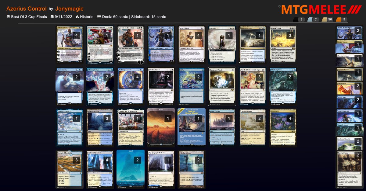 🏆Congratulations to Jonas Erber <a href="/ErbeJonas/">Jonas Erbe</a>  who won The #BO3Cup 2021-22 FINALS

In Standard: Orzhov Planewalkers mtgmelee.com/Decklist/View/…
In Historic: Azorius Control mtgmelee.com/Decklist/View/…

Thank you MTG Community for making this possible!

<a href="/RPGEEKS_/">RpGeeks #mtg #MagicTheGathering #MtgArena</a>